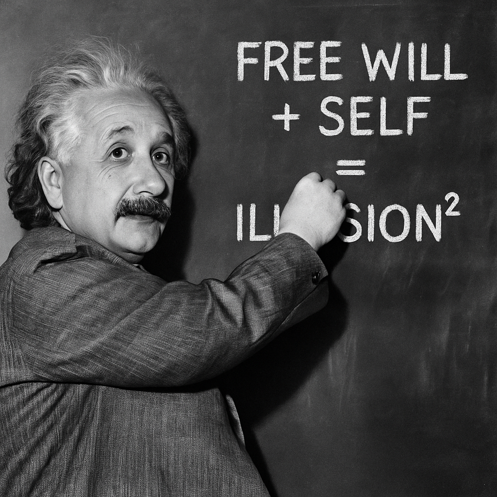 albert einstein said free will was an illusion…and our sense of being an independent self is an illusion too. © Shamash alidina