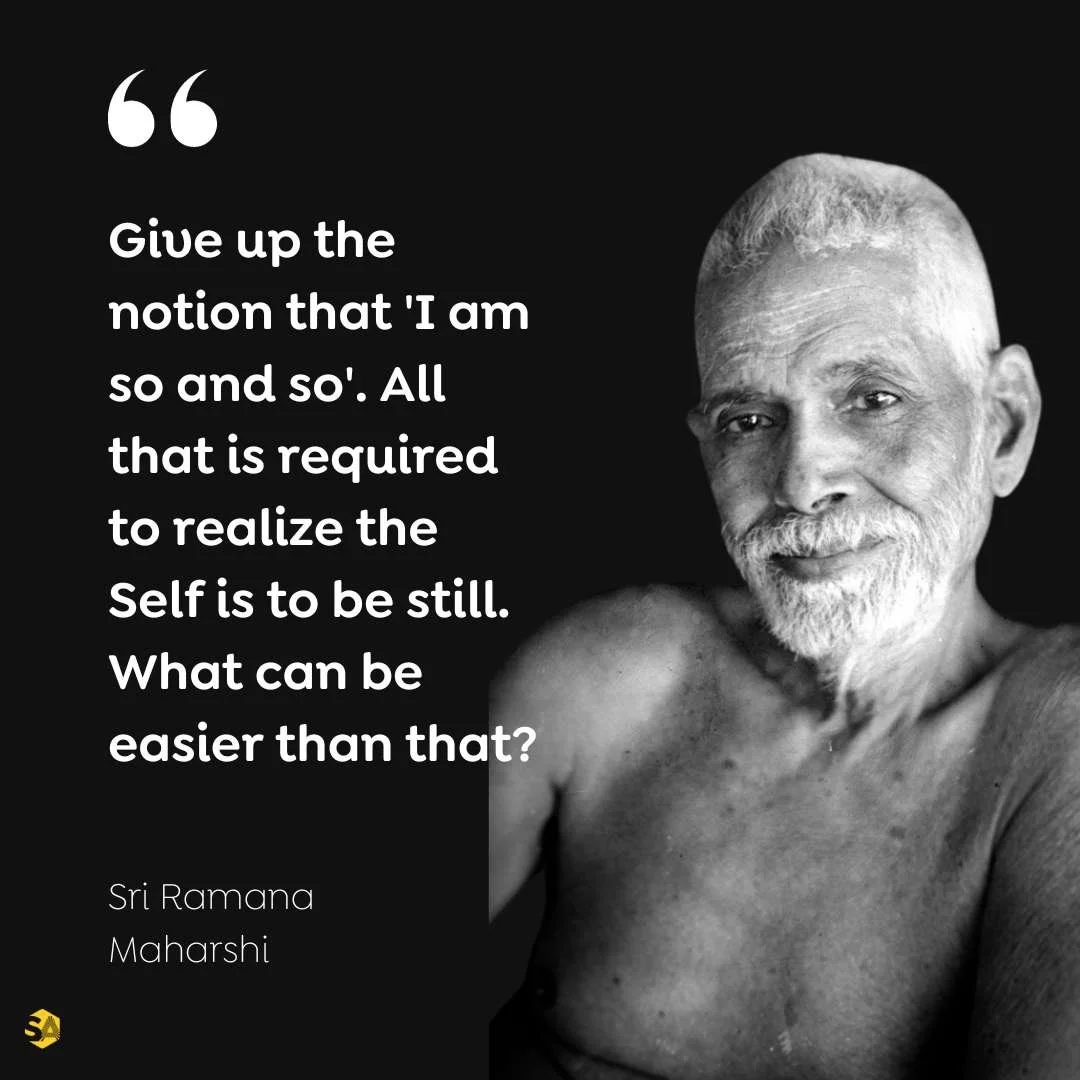 ramana maharshi quote - give up the notion